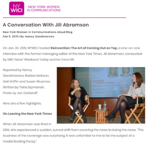 A conversation with Jill Abramson